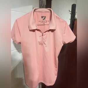 Pink tech fabric Aubrion polo